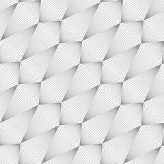  Abstract pattern with volumetric geometric shapes from lines. Image with optical illusion.