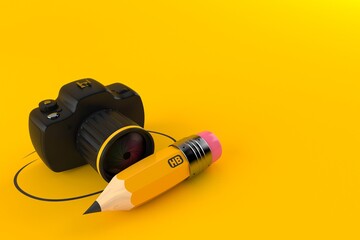 Sticker - Camera with pencil