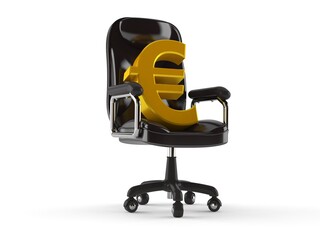 Wall Mural - Euro currency on business chair