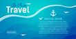 website for cruise travel by sea and oceans. River walks. Vector, illustration