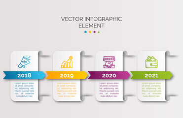 Wall Mural - modern design template for infographics