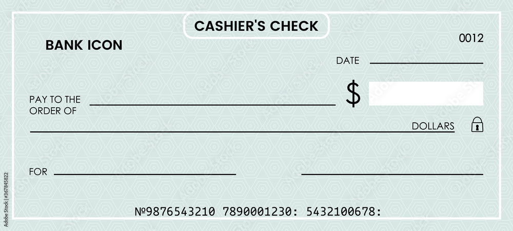 blank bank check. checkbook vector template. illustration - obrazy, fototapety, plakaty 