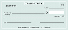 Blank Bank Check. Checkbook Vector Template. Illustration