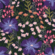 Wild Flowers seamless pattern