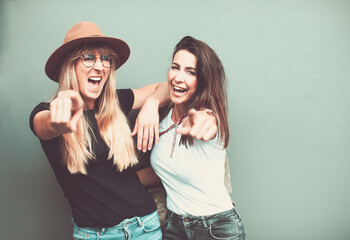 Wall Mural - two young girls