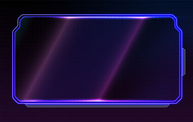 Wall Mural - Abstract glowing conceptual layout for ui, apps and game.  Futuristic frame template design for interface. 