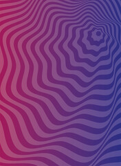 Poster - waves and forms purple background