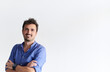 © .shock - portrait of casual startup businessman wearing a blue shirt