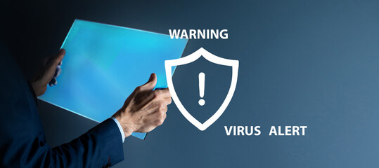 warning virus alert 3D illustration