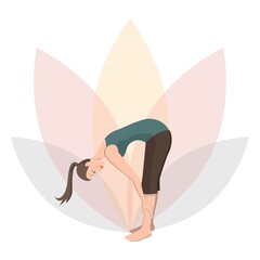 Canvas Print - woman practising yoga