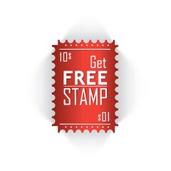 Poster - free stamp label design