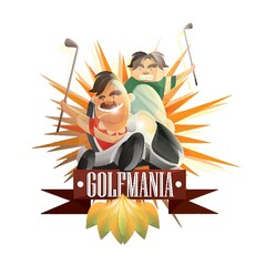 Poster - golf mania label design