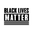 © Ashley Melton Photo - Black Lives Matter Bold Graphic Illustration icon black and white font with lines