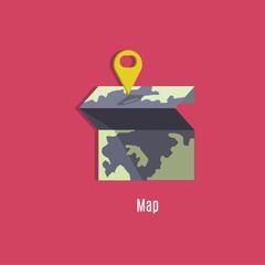 Canvas Print - map icon