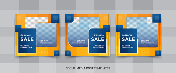 Wall Mural - Fashion sale social media square promotional banner design	
