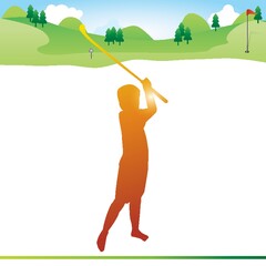 Sticker - golf swing