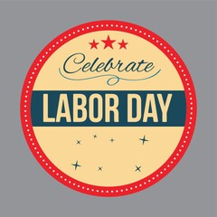 Canvas Print - labor day label