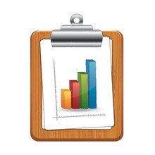 Clipboard With Bar Graph