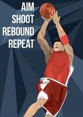 Poster - basketball player in action