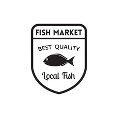 Sticker - fish market label