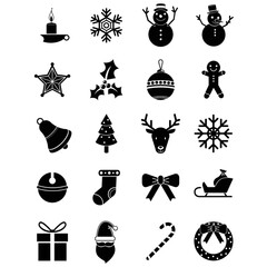 Sticker - set of christmas icons