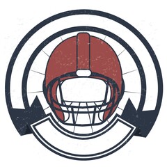 Canvas Print - american football helmet label