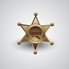 Wall Mural - sheriff badge