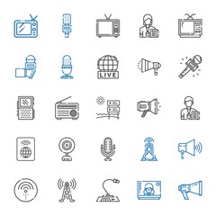 Poster - broadcast icons set