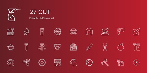 Sticker - cut icons set