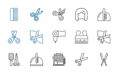 Canvas Print - haircut icons set