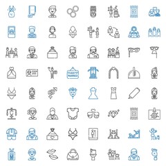 Sticker - woman icons set