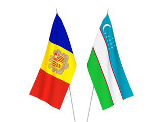 Uzbekistan and Andorra flags