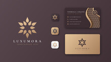 Golden Mandala Logo With Business Card
