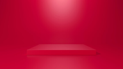 Wall Mural - 3d, 3d render, background, blank, design, display, empty, empty podium, exhibition, geometric, illustration, interior, isolated, light, object, pedestal, place, platform, podium, presentation, product