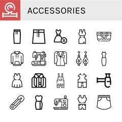 Wall Mural - accessories icon set