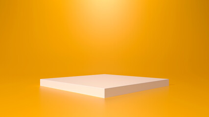 Wall Mural - 3d, 3d render, background, blank, design, display, empty, empty podium, exhibition, geometric, illustration, interior, isolated, light, object, pedestal, place, platform, podium, presentation, product