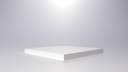 Wall Mural - 3d, 3d render, background, blank, design, display, empty, empty podium, exhibition, geometric, illustration, interior, isolated, light, object, pedestal, place, platform, podium, presentation, product