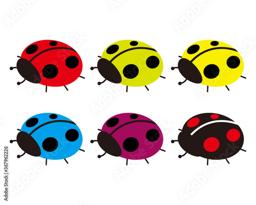 カラフルなてんとう虫のベクターイラスト Stock Vector Adobe Stock