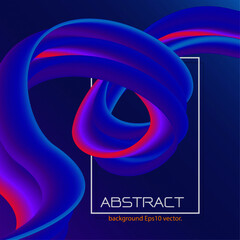 Poster - Modern design poster with 3d flow shape and circle. Vector eps 10