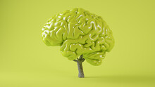 Green Brain Tree Concept
