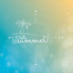 Wall Mural - summer typography