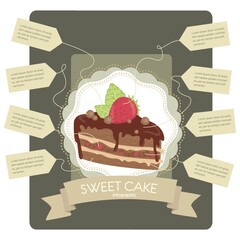 Wall Mural - sweet cake infographic