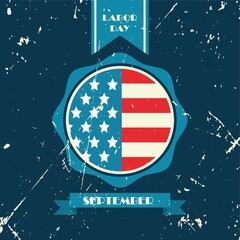 Canvas Print - labor day label