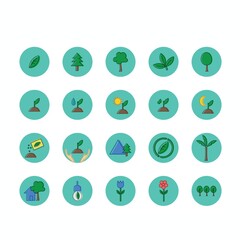 Poster - collection of nature icons