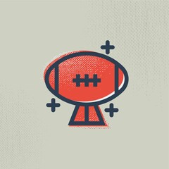 Wall Mural - american football trophy