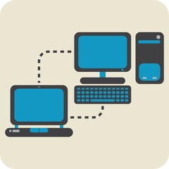 Poster - data transferring from computer to laptop