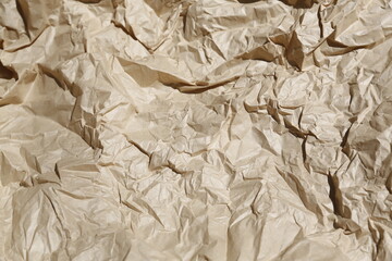 Top viewe crumpled paper background.