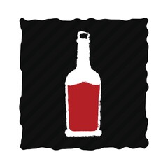 Sticker - wine bottle