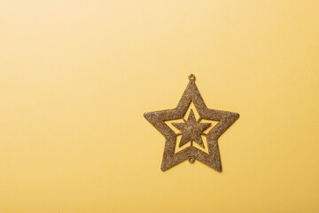 Poster - Christmas card with gold star