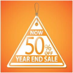 Canvas Print - year end sale tag